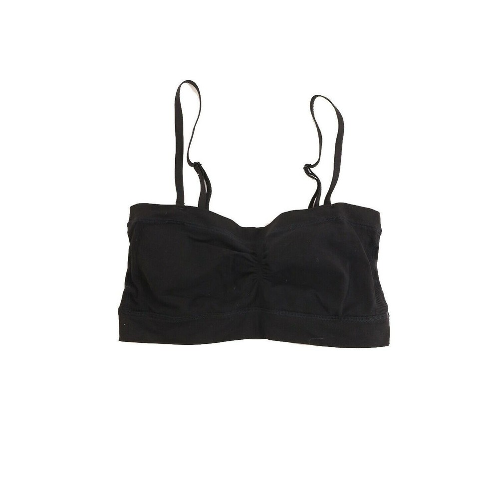Nordstrom Lingerie Bandeau Bra Size S Seamless Layering Black EUC  B47